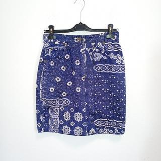 Gonna NewPenny di jeans Made in Italy con motivo,