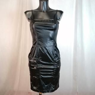 Love Moschino, abito nero elasticizzato effetto pe