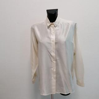 Alberto Aspesi, camicia di seta basic, avorio