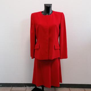 Luisa Spagnoli completo tailleur rosso in lana 100