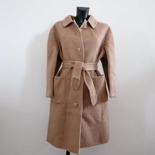 Cappotto a pelo lungo, beige con interno crema, sf