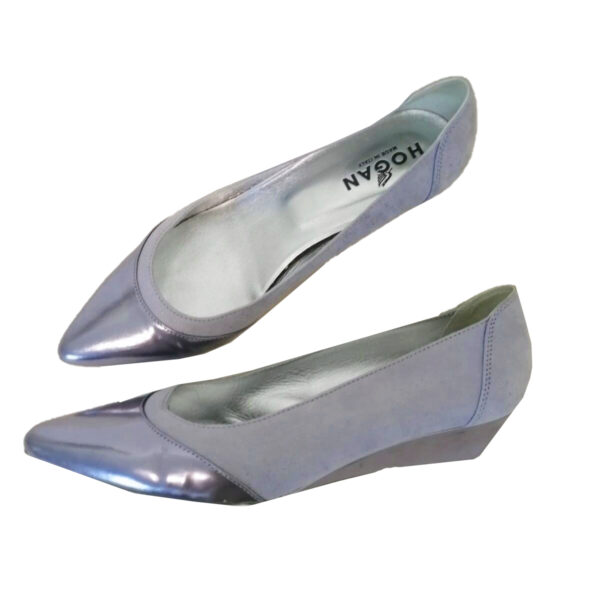 Hogan ballerine colore grigio / azzurro con zeppa