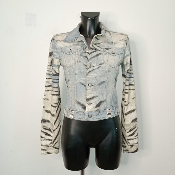Giacca di jeans tigrato Just Cavalli y2k