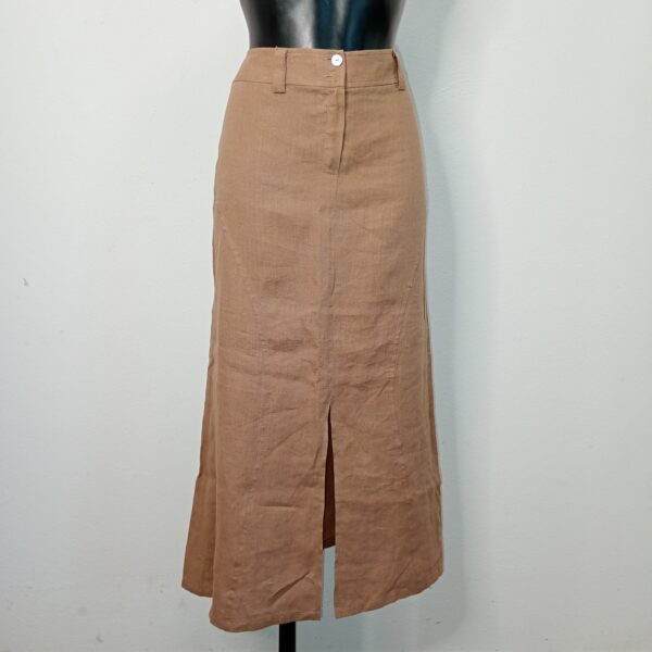 Gonna L. Pucci in lino beige