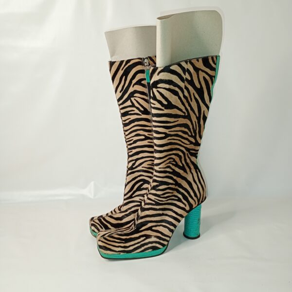 Stivali Versace in cavallino zebrato vintage